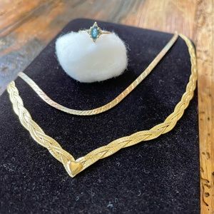 Gold Necklaces and Ring